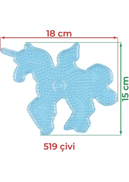 Midi Boncuk Tablası - Unicorn Şeffaf modelleri