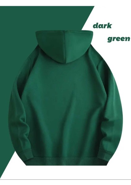 All Things Grow Baskılı Kapüşonlu Cepli Içi Yünlü Yeşil Sweatshirt fiyatları