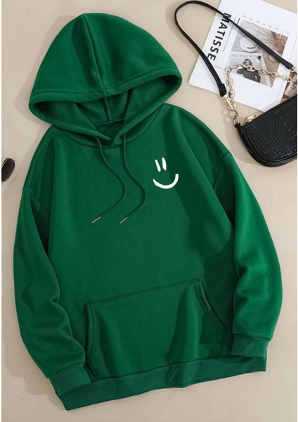 Gülen Yüz Baskılı Yumuşacık Sweatshirt