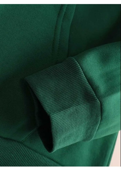 Aot Keşif Birliği Arka Göğüs Baskılı Kapüşonlu Cepli Içi Yünlü Yeşil Sweatshirt fiyatları