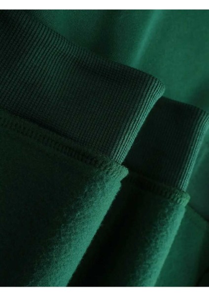Aot Keşif Birliği Arka Göğüs Baskılı Kapüşonlu Cepli Içi Yünlü Yeşil Sweatshirt fırsatları