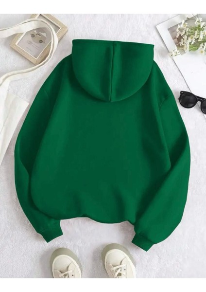 Sevimli Köpek Leopar Kalpli Baskılı 2 Iplik Şardonlu Kapüşonlu Cepli Sweatshirt fiyatları