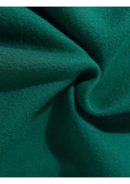 Dream And Love Baskılı Kapüşonlu Cepli Pamuklu Yeşil Sweatshirt indirimleri