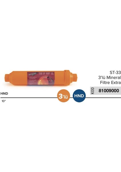Inline Extra Mineral Filtre 10'' Hnd - 81009000 fırsatları