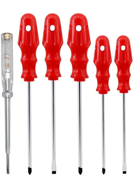 Tornavida Seti (6'li Set) Düz Yıldız Uçlu Kontrol Kalemi fırsatları