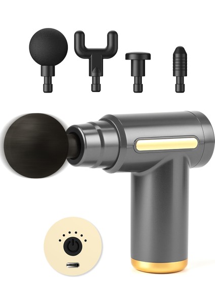 6 Mod Masaj Taancası Sporcu Masaj Aleti 4 Başlıklı Şarjlı Titreşimli Sporcu Masaj Aleti Gri 2028 fiyatları