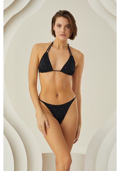 Siyah Taşlı Bikini Takım fiyatları