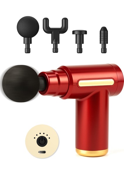 6 Mod Masaj Taancası Sporcu Masaj Aleti 4 Başlıklı Şarjlı Titreşimli Sporcu Masaj Aleti Kırmızı 2028 fiyatları