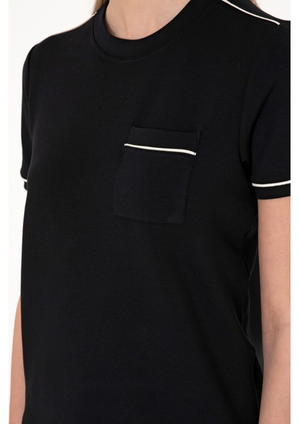 Kadın Siyah Tişört 50312942-VR046