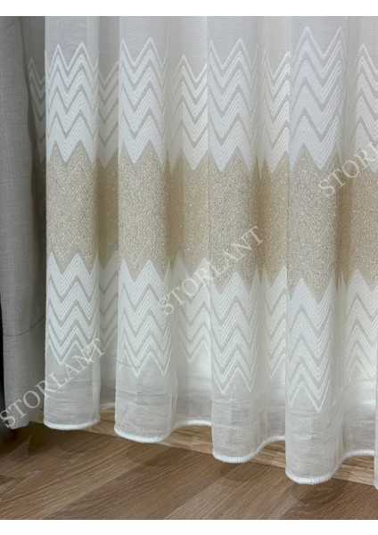 Soft Weave Gold Tül Perde | Ağır Gramajlı, 1/3 Sık Pileli, Ütü Gerektirmez L Her Odaya Uygun fırsatları