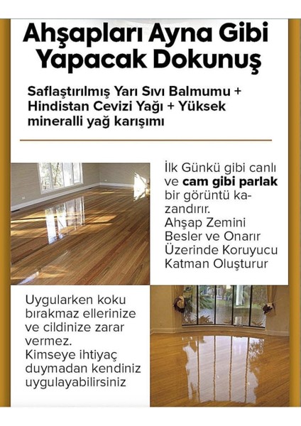 5'li Paket Ahşap Onarıcı Parlatıcı Koruyucu Balmumu 5X150ML