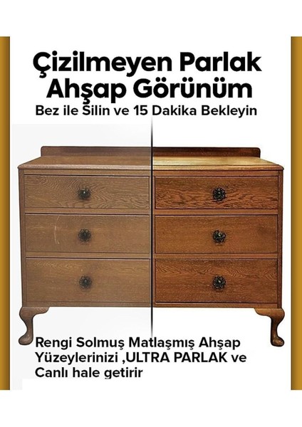 5'li Paket Ahşap Onarıcı Parlatıcı Koruyucu Balmumu 5X150ML