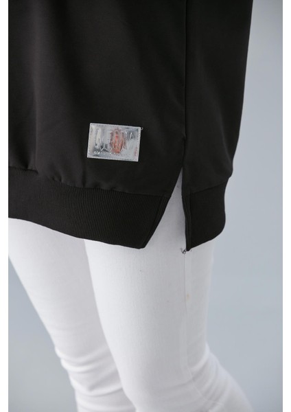 Bisiklet Yaka Iki Iplik Basic Tunik Siyah fırsatları