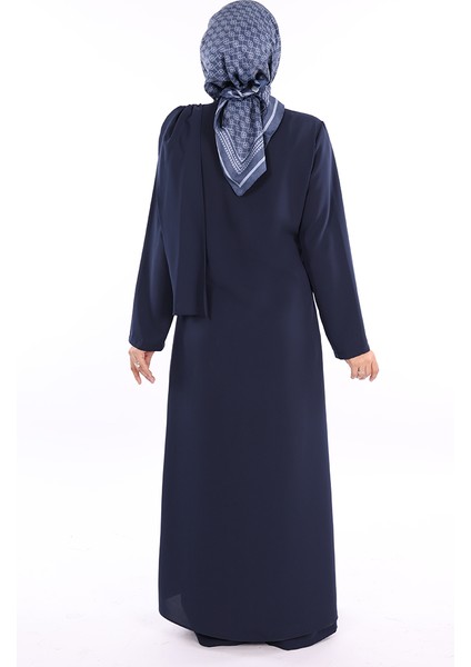 Tek Omuz Gold Toka Detaylı Tunik Pantolon Takım 8698 Lacivert modelleri