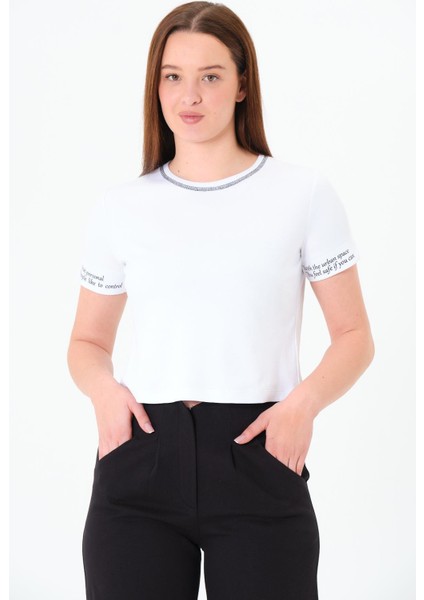 Karyoka Dikişli Tshirt Beyaz fırsatları