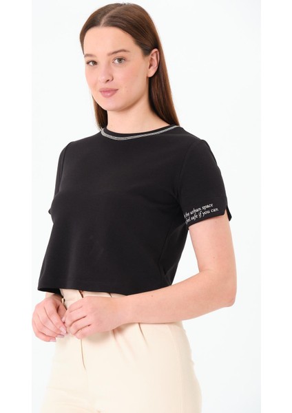 Karyoka Dikişli Tshirt Siyah fiyatları