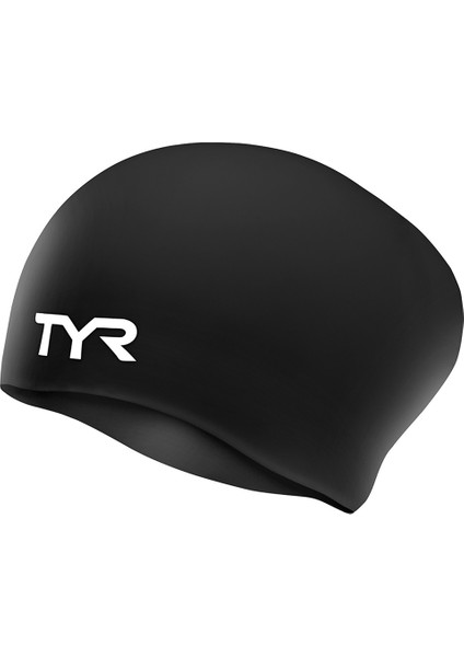 Silikon Uzun Saç Yetişkin Yüzme Bonesi Siyah