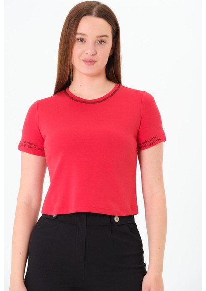 Karyoka Dikişli Tshirt Kırmızı fırsatları