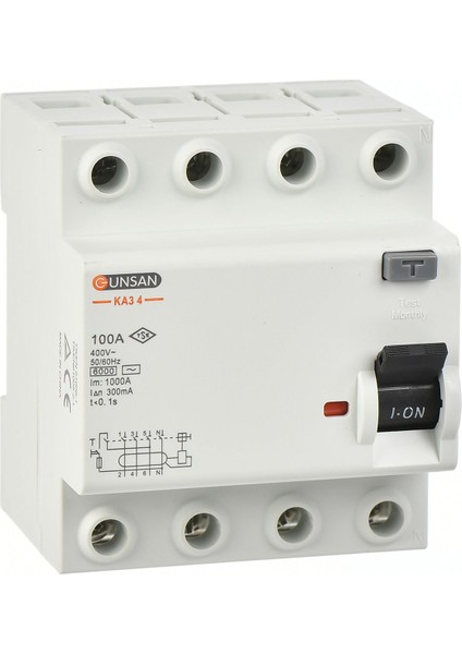 Valta Kaçak Akım Koruma Anahtarı 6 kA 3 Kutup + Nötr 30 mA 25A