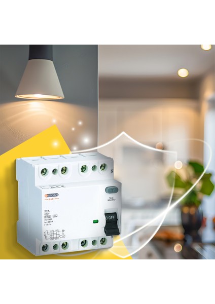 Valta Kaçak Akım Koruma Anahtarı 6 kA 3 Kutup +Nötr 30 mA 32A indirimleri