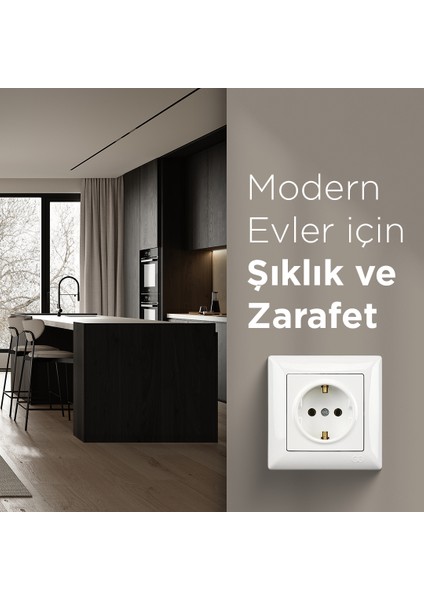 Visage Beyaz Topraklı Priz modelleri
