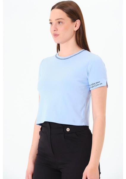 Karyoka Dikişli Tshirt Mavi fırsatları