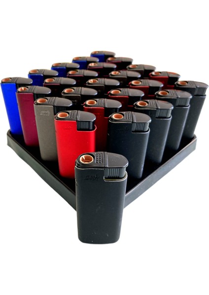 Rüzgar Turbo Jet Metal Çakmak 25 Adet Doldurulabilir