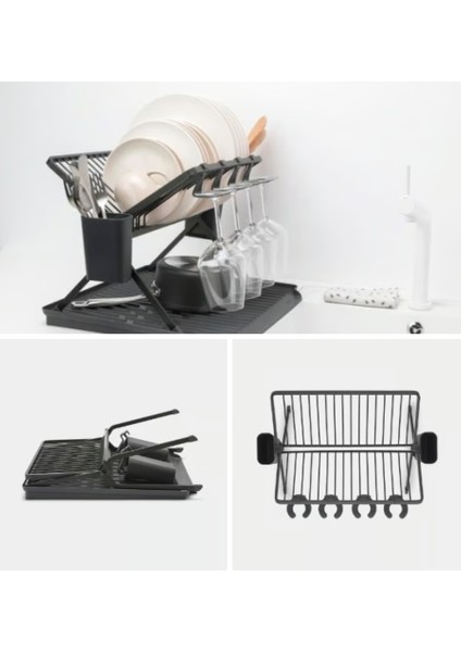 Koyu Gri Katlanabilir Büyük Bulaşıklık fiyatları