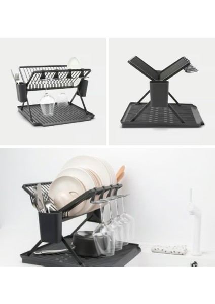 Koyu Gri Katlanabilir Büyük Bulaşıklık modelleri