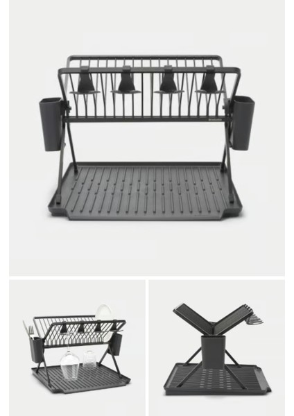 Koyu Gri Katlanabilir Büyük Bulaşıklık fırsatları