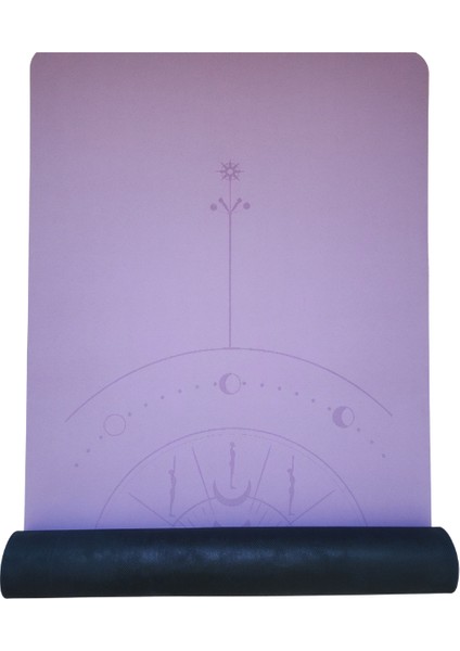 Yoga Matı Kaydırmaz Doğal Kauçuk 5mm Mor Çember modelleri