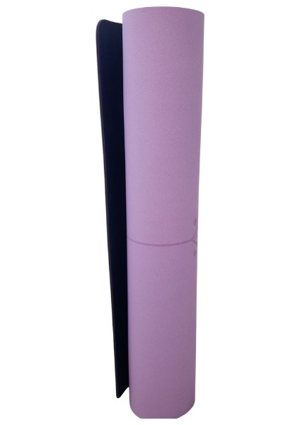 Yoga Matı Kaydırmaz Doğal Kauçuk 5mm Mor Çember indirimleri