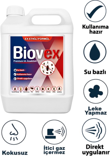 Premium Ul Haşere Ilacı Hamam Böceği, Tahta Kurusu, Karınca Kene Karasinek 5L+500ML fırsatları