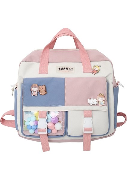 Cisanny Kadın Kanvas Çanta Crossbody Büyük Kapasiteli Tote Çanta Omuzdan Askili Çanta (Yurt Dışından)