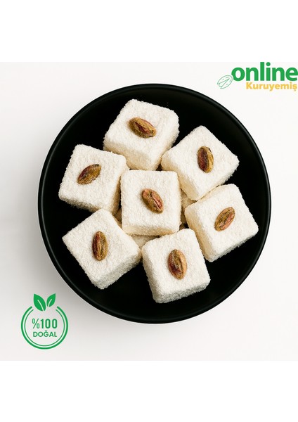 Antep Fıstıklı Beyaz Lokum 1000 gr fiyatları