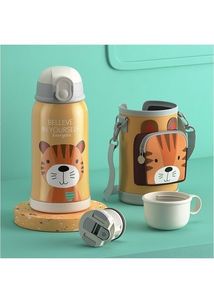 550ML Akıllı Unicorn Yalıtım Fincan Saman Seyahat Kahve Fincanı Paslanmaz Çelik Ofis Iş Hediye Süt Bardağı (Yurt Dışından)