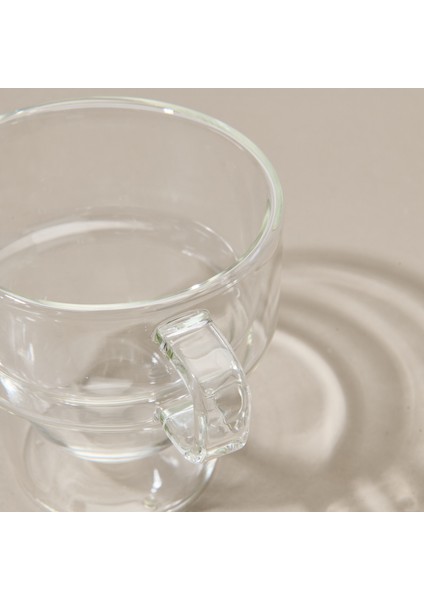 Çift Cidarlı Cam Kupa - Şeffaf - 280 ml fırsatları
