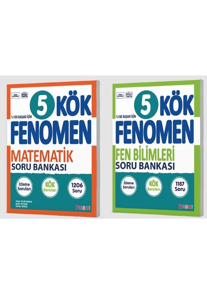 Fenomen Okul 2025 5. Sınıf Matematik + Fen Bilimleri Kök Soru Seti 2 Kitap Güncel Müfredat