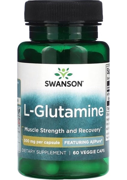 L-Glutamine, 500 Mg, 60 Veg.kaopsül.usa Menşei