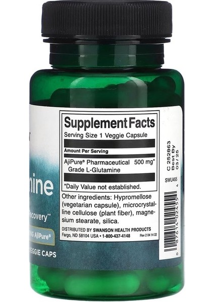 L-Glutamine, 500 Mg, 60 Veg.kaopsül.usa Menşei fiyatları