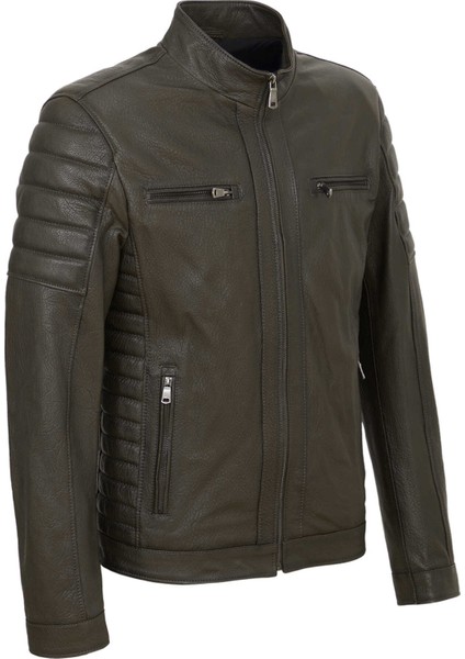 Yeşil Hakiki Deri Erkek Hakiki Deri Mont - E23KDM310544-T1M fiyatları