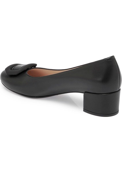 Siyah Hakiki Deri Kadın Topuklu Ayakkabı - K24S1AY67601-A23 fiyatları