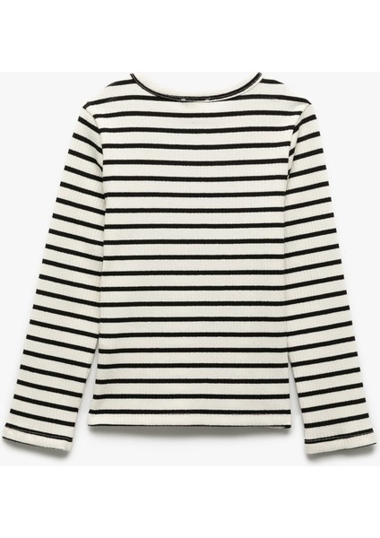 Uzun Kollu Bisiklet Yaka Çizgili Tişört fiyatları
