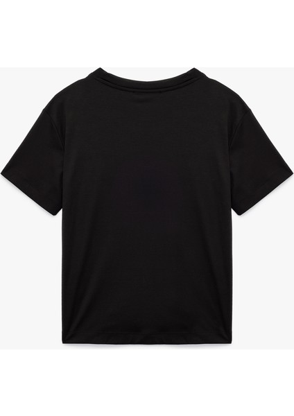 Pamuk Modal Karışımlı Slim Fit Kısa Kollu Bisiklet Yaka Basic Tişört fiyatları