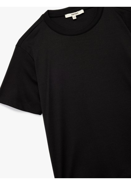 Pamuk Modal Karışımlı Slim Fit Kısa Kollu Bisiklet Yaka Basic Tişört modelleri