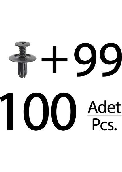 Honda Için Çamurluk Etek Klipsi- 100 Adet