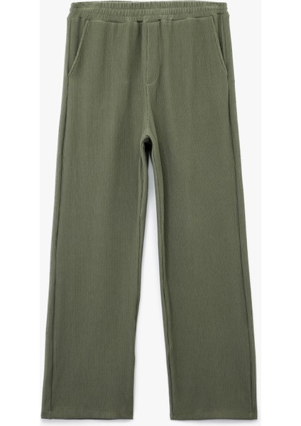 Pamuklu Cep Detaylı Ribanalı Beli Lastikli Eşofman Altı