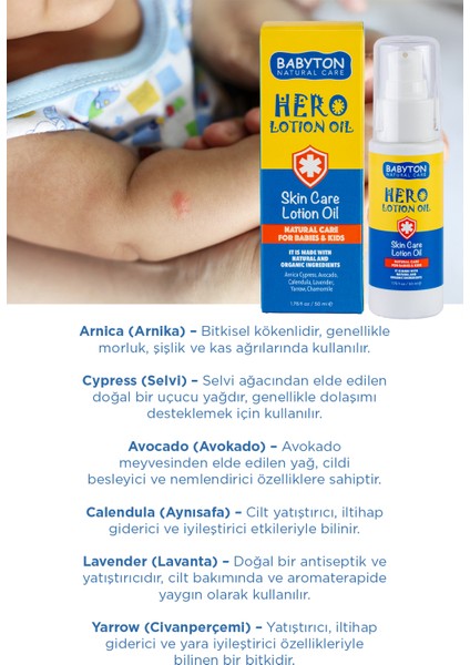 Anlık Yatıştırıcı Hero Losyon Yağ 50 ml modelleri
