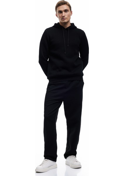 Beli Bağcıklı Cepli Katlamalı Paça Pantolon Görünümlü Eşofman Altı