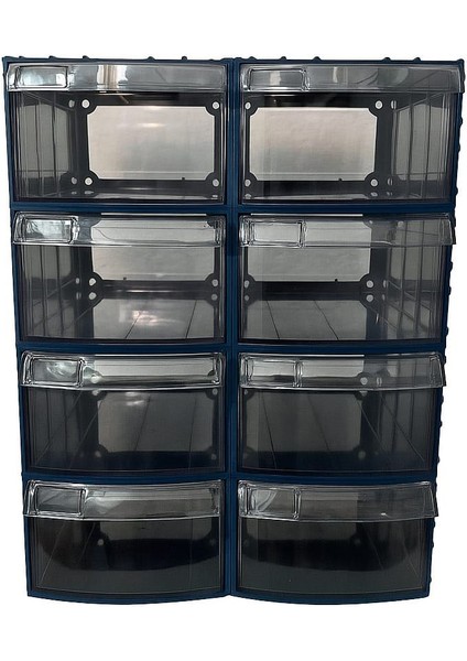 Plastik Çekmeceli Kutu 8 Çekmeceli 740-M